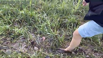 Strolling Without Shoes In A Marshy Wetland - Dirty Feet