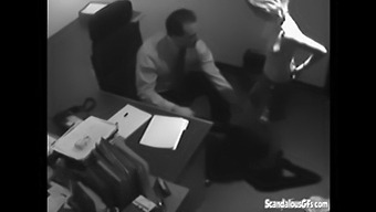 Blonde Office Worker Performs Oral Sex On Her Boss'S Large Penis